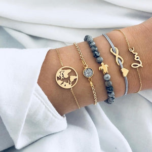 Marble Charm Mixed Bracelets for Women - Beautift