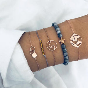 Marble Charm Mixed Bracelets for Women - Beautift