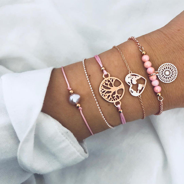 Marble Charm Mixed Bracelets for Women - Beautift